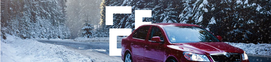 Car broken down in snow