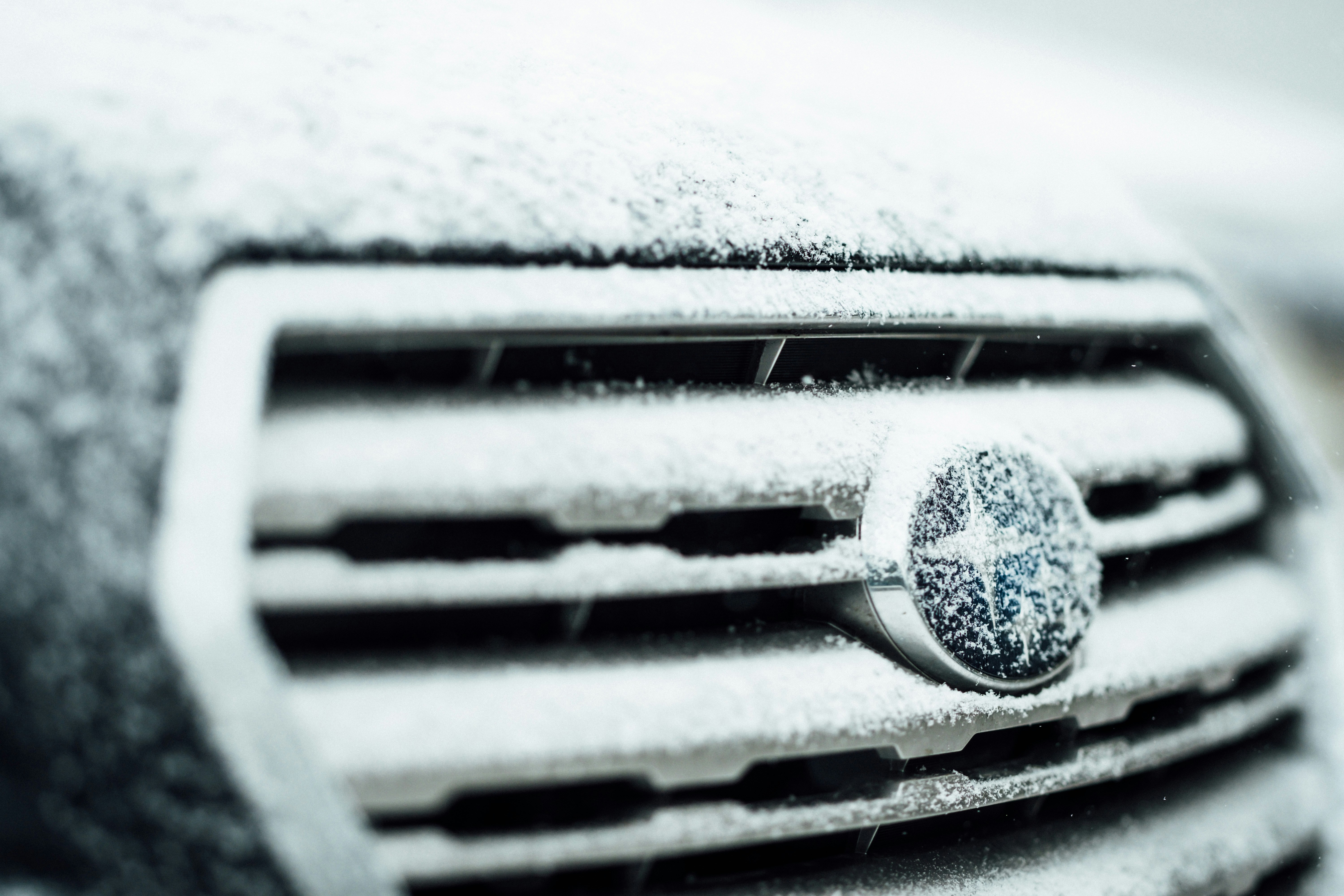 Frosted car bonnet