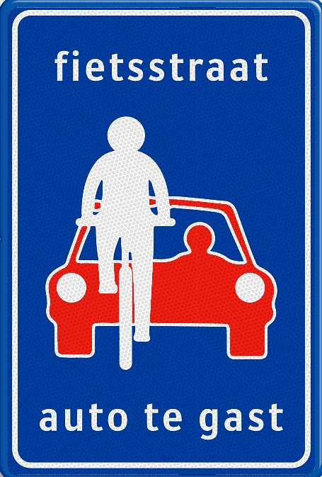 Cyclists Have Priority Over Cars Dutch Road Sign