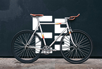 Bike in front of dramatic background