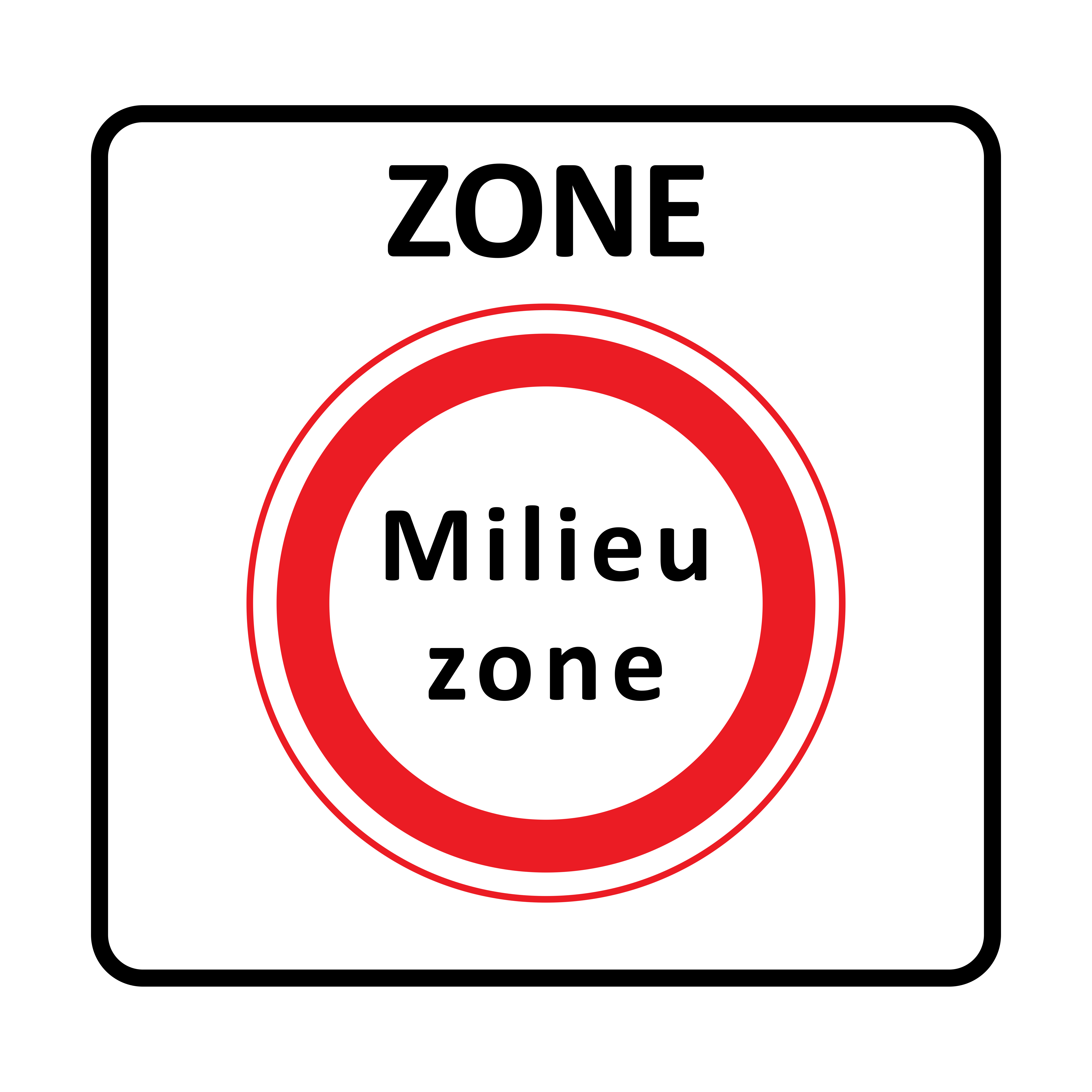 Low Emission Zone Dutch Road Sign