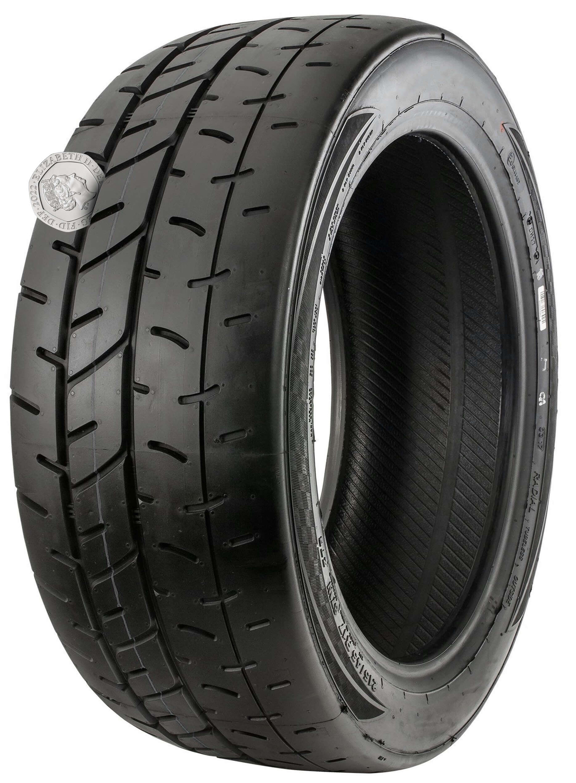 Coin in tyre grooves