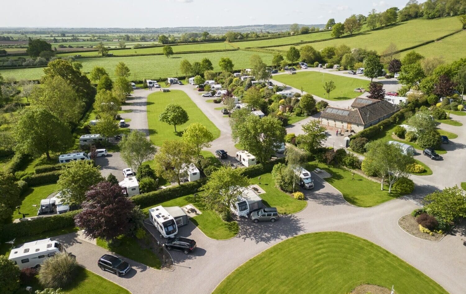 Old Oaks Caravan Park in Glastonbury, Somerset