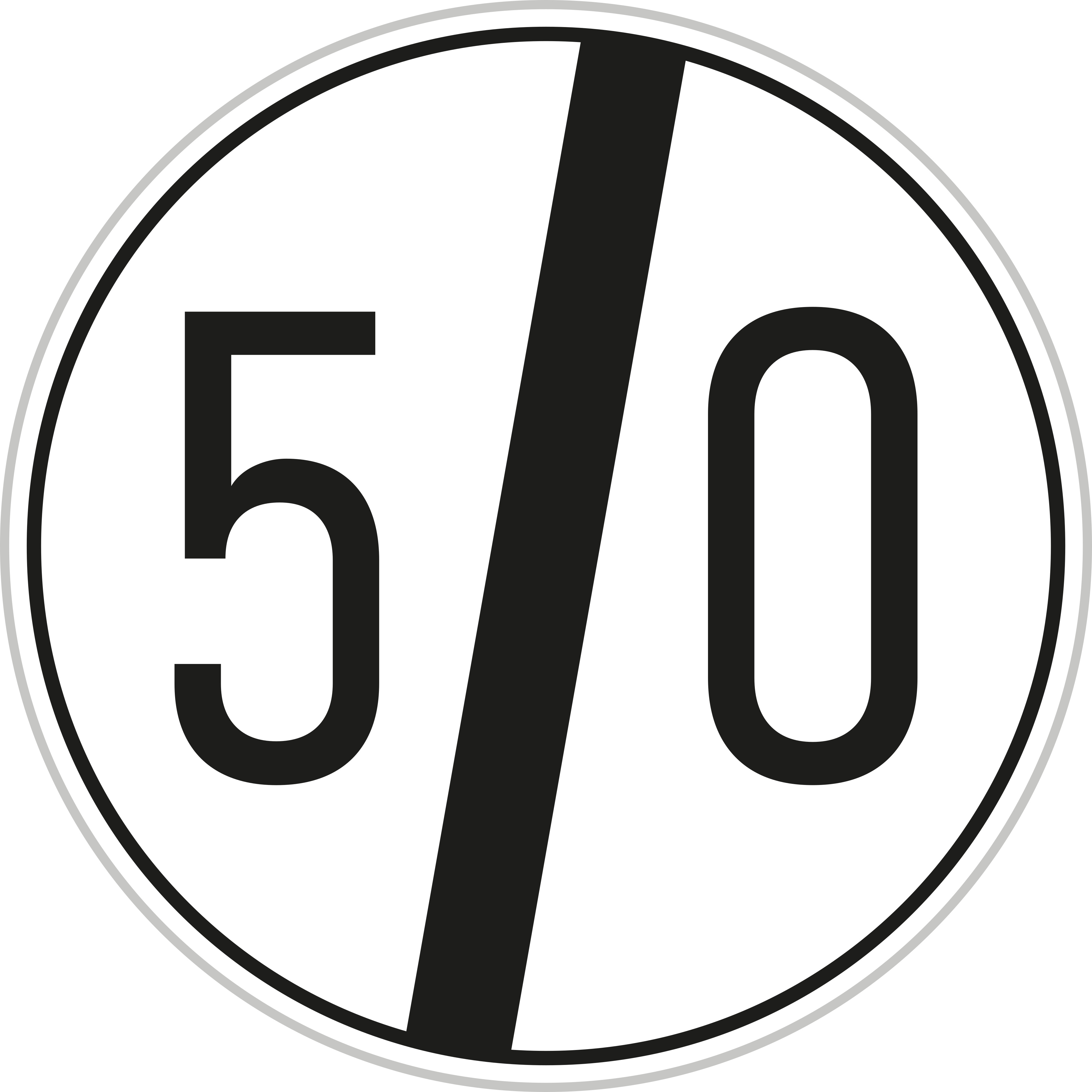Polish End of Speed Limit Road Sign