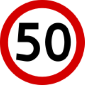 Polish Speed Limit Road Sign