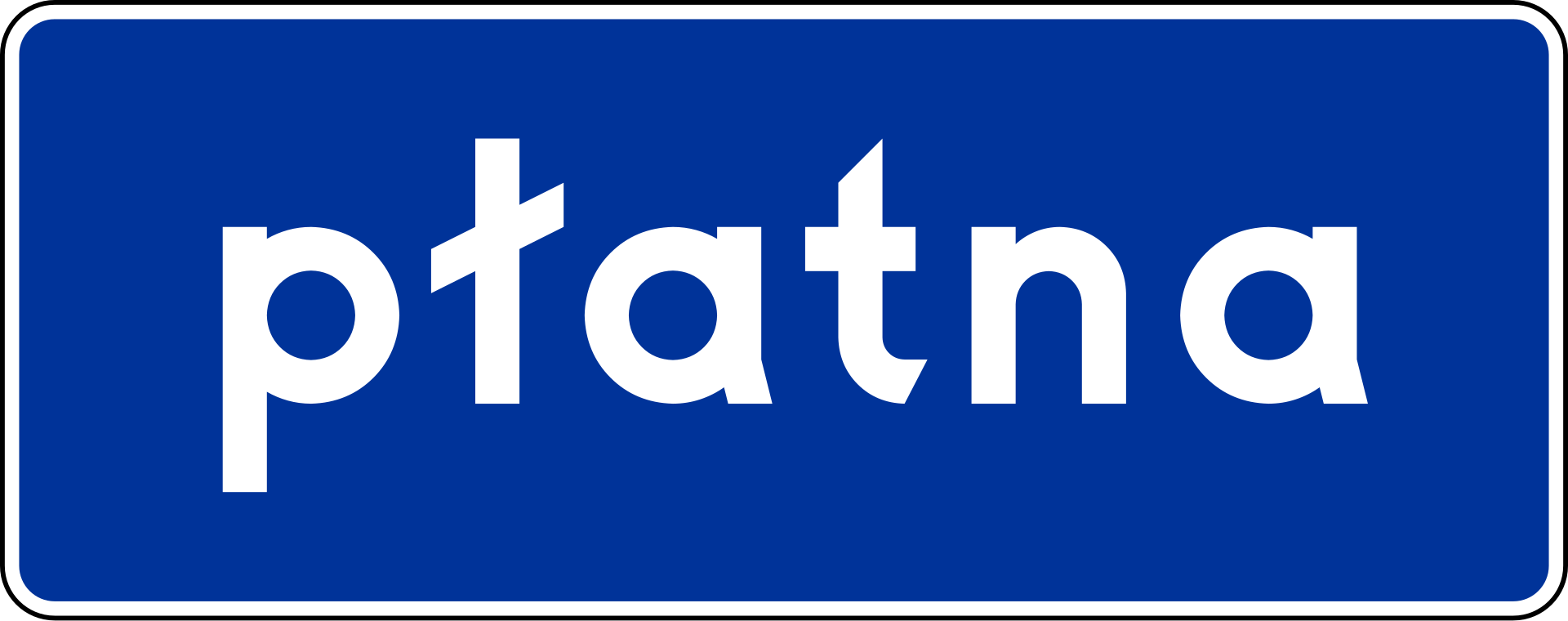 Polish Toll Road Sign