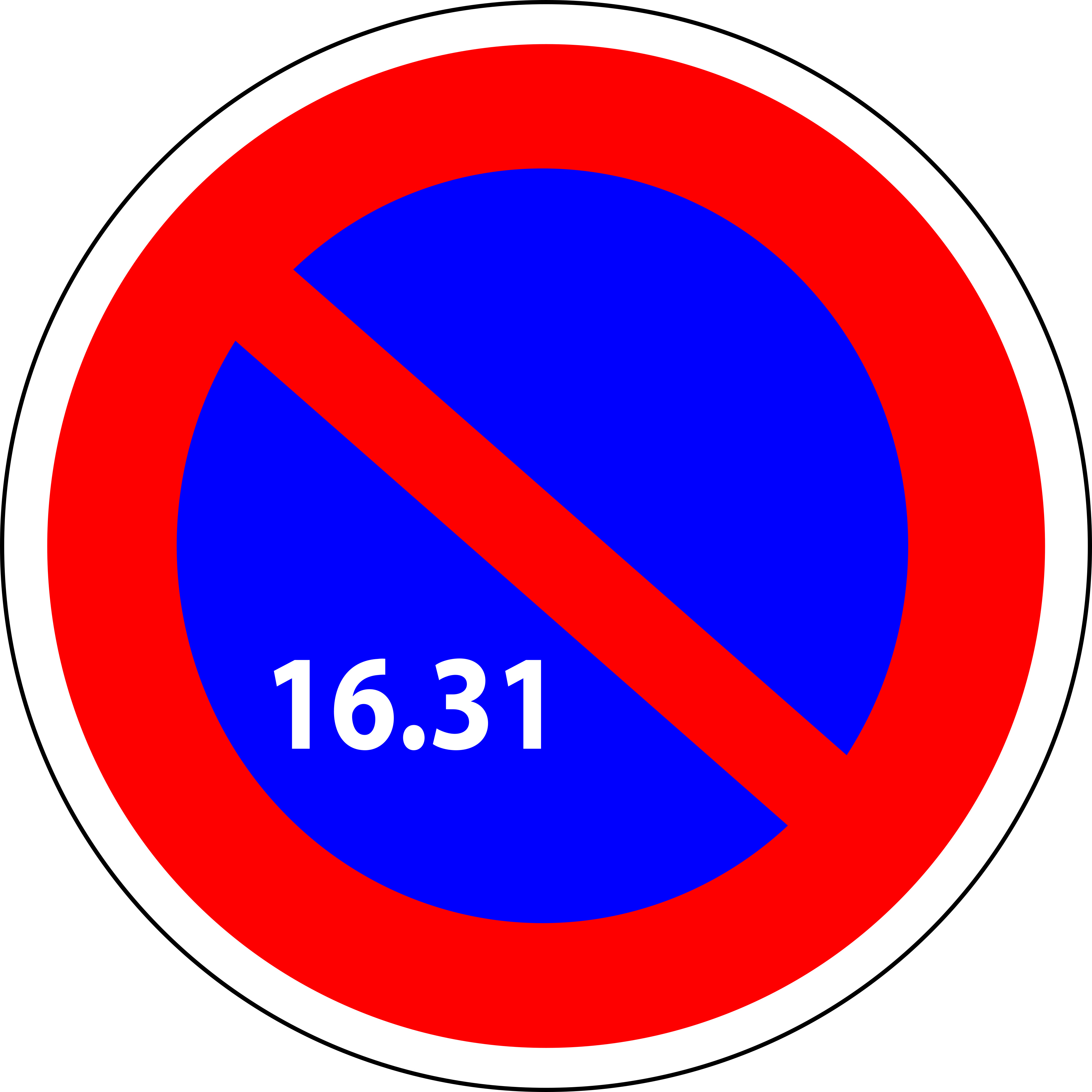 French Stationnement Alterne Road Sign from the 15th until the last of the month