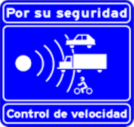 Spanish Recommended Maximum Speed Road Sign
