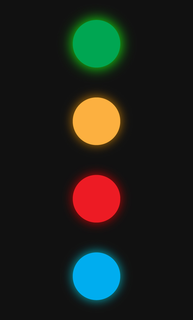 Colours of Car Warning Light