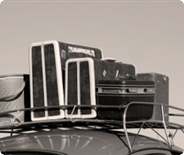Luggage on a roof rack
